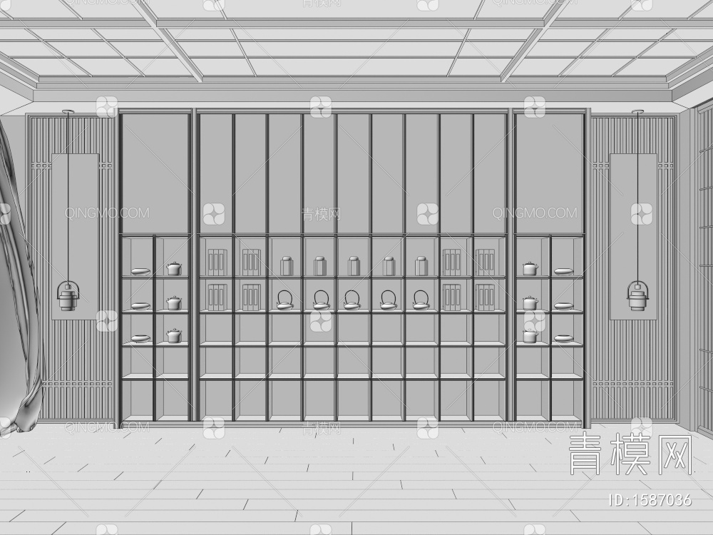 装饰柜3D模型下载【ID:1587036】