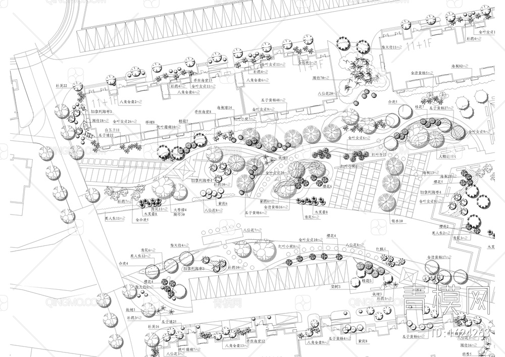 花苑绿化总平面图【ID:1624263】