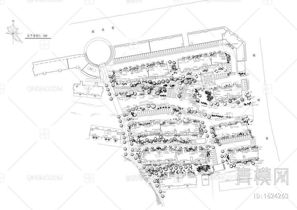 花苑绿化总平面图【ID:1624263】