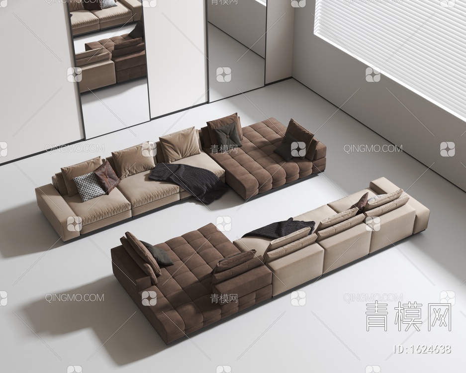 多人沙发3D模型下载【ID:1624638】