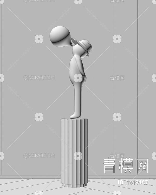雕塑摆件3D模型下载【ID:1619187】