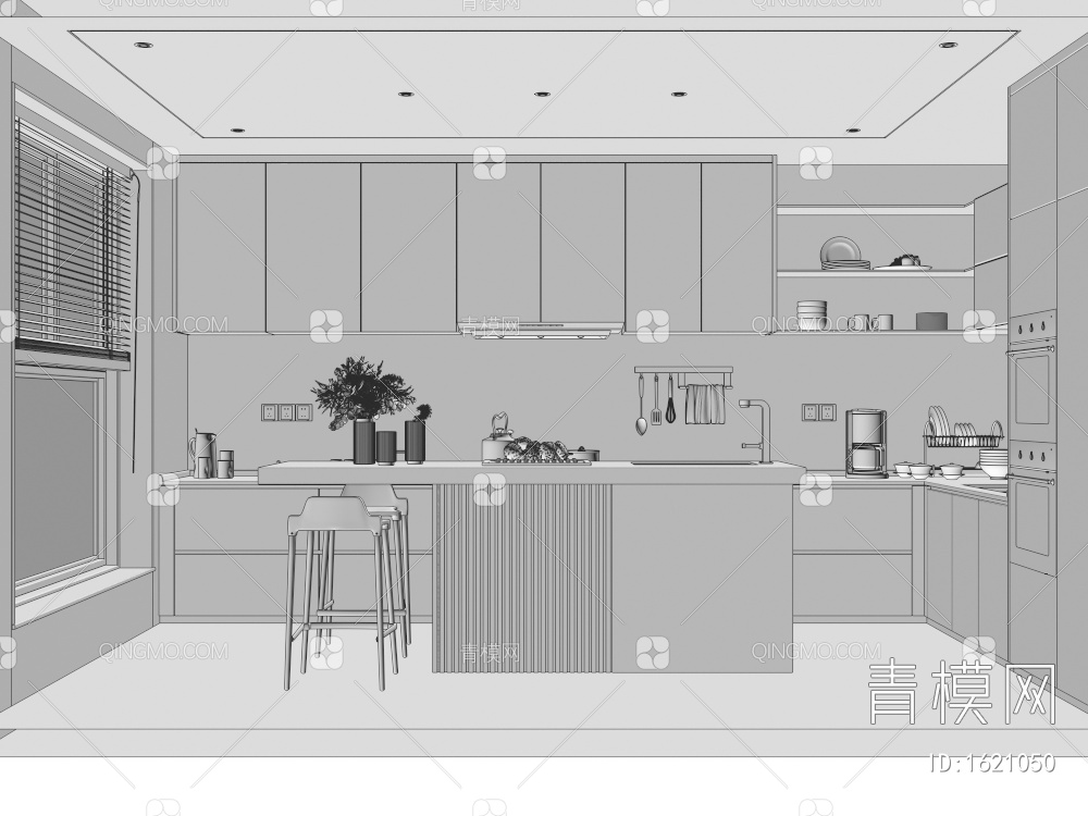 家居厨房3D模型下载【ID:1621050】