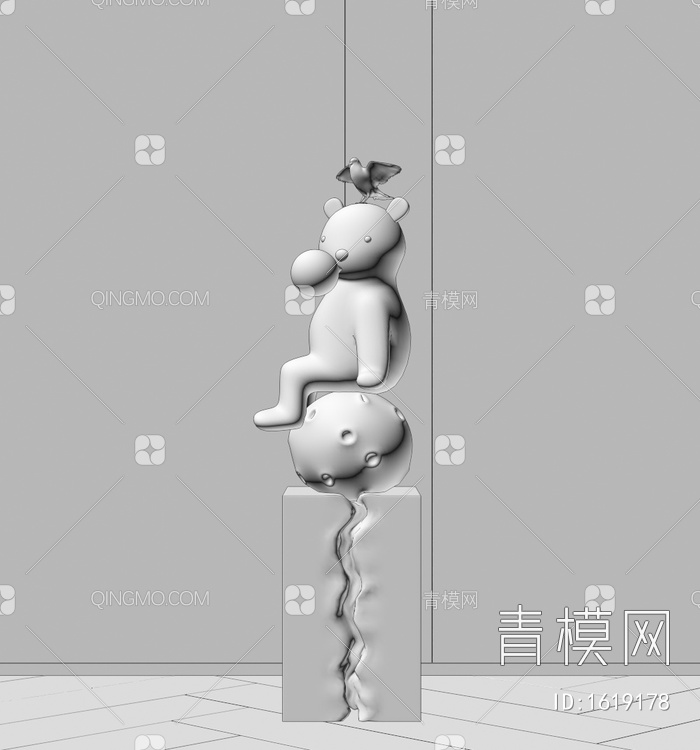 雕塑摆件3D模型下载【ID:1619178】