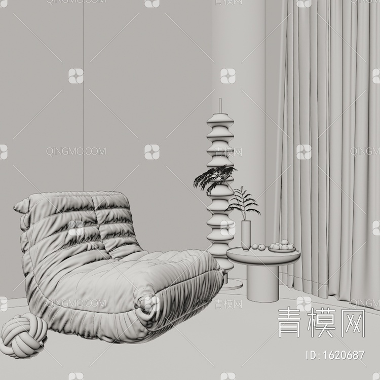 懒人沙发3D模型下载【ID:1620687】