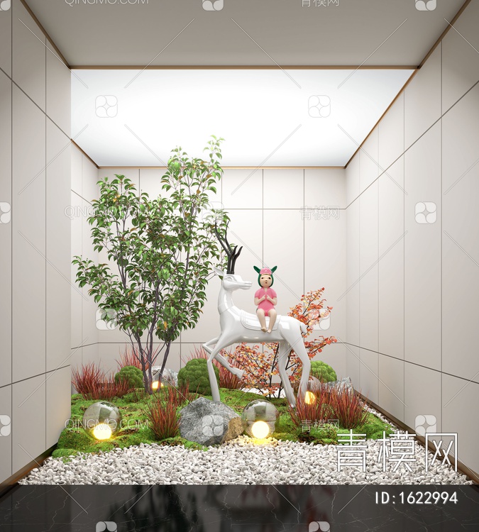 室内景观造景3D模型下载【ID:1622994】