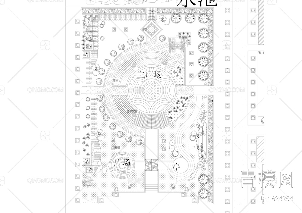 厂区园林规划平面图【ID:1624254】
