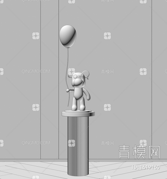 雕塑摆件3D模型下载【ID:1619160】