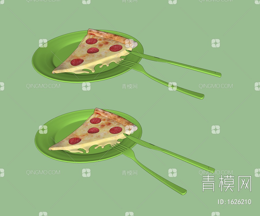 食品食物 披萨饼SU模型下载【ID:1626210】