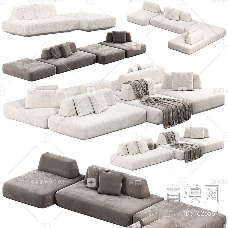 BocaDOLobo组合沙发3D模型下载【ID:1626561】