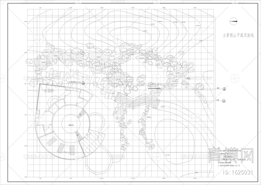 公园景观主景假山施工详图【ID:1625031】