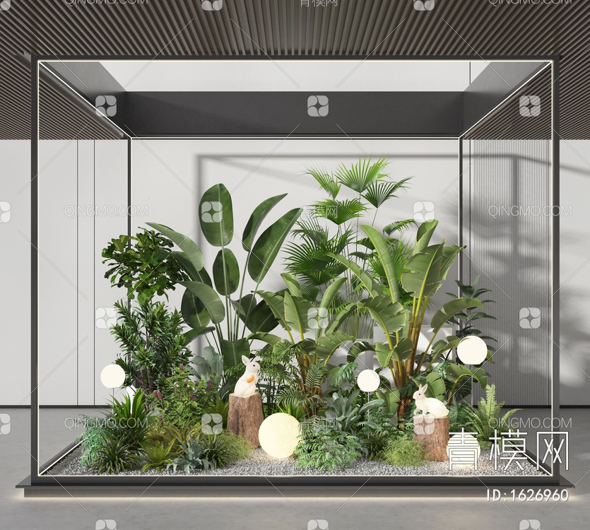 植物景观造景3D模型下载【ID:1626960】