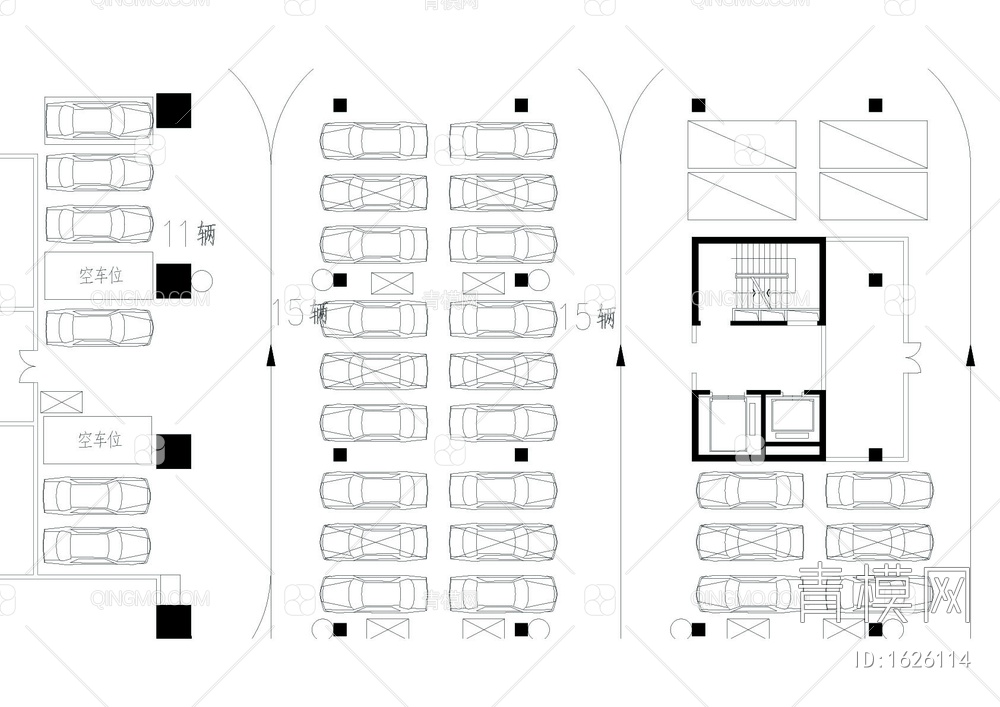 机械停车位设计图CAD机械图纸【ID:1626114】