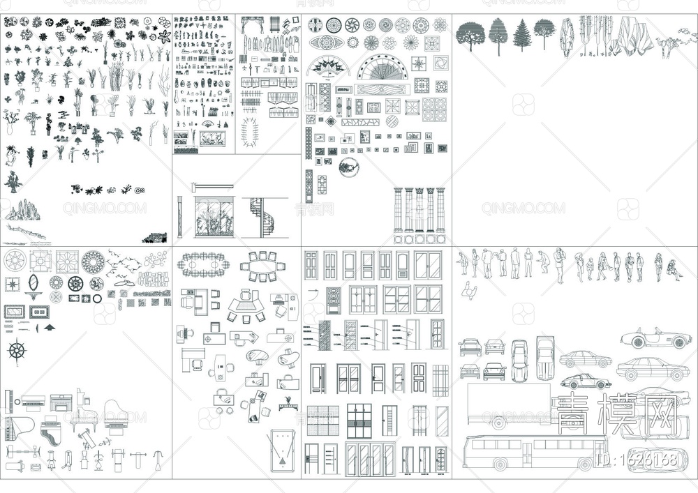 家装设计cad图库大全【ID:1626168】