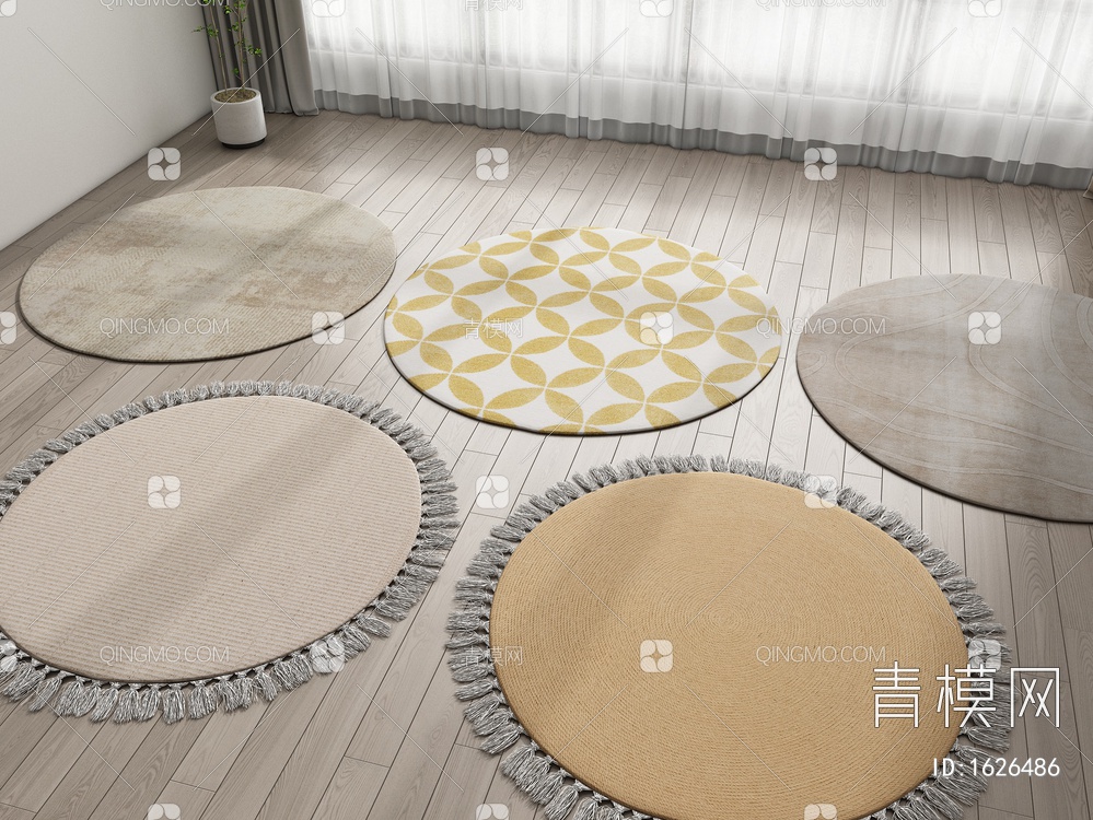 圆形地毯3D模型下载【ID:1626486】