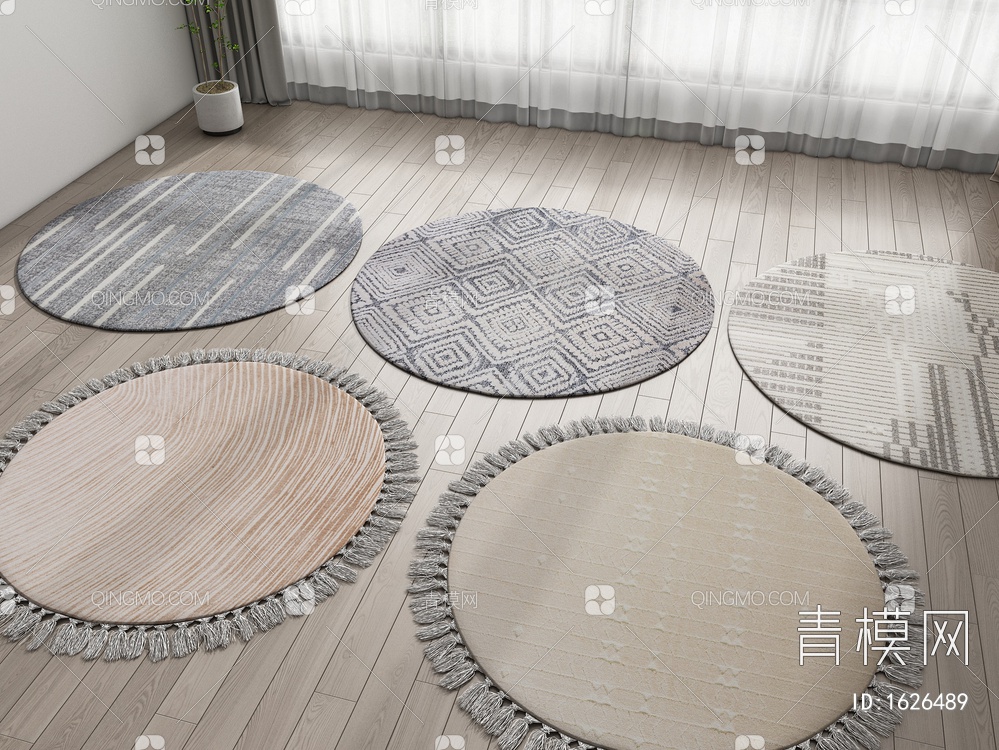 圆形地毯3D模型下载【ID:1626489】