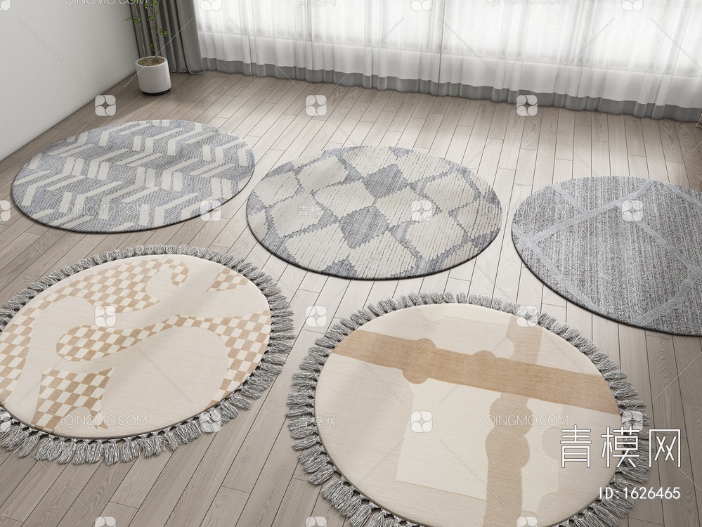 圆形地毯3D模型下载【ID:1626465】
