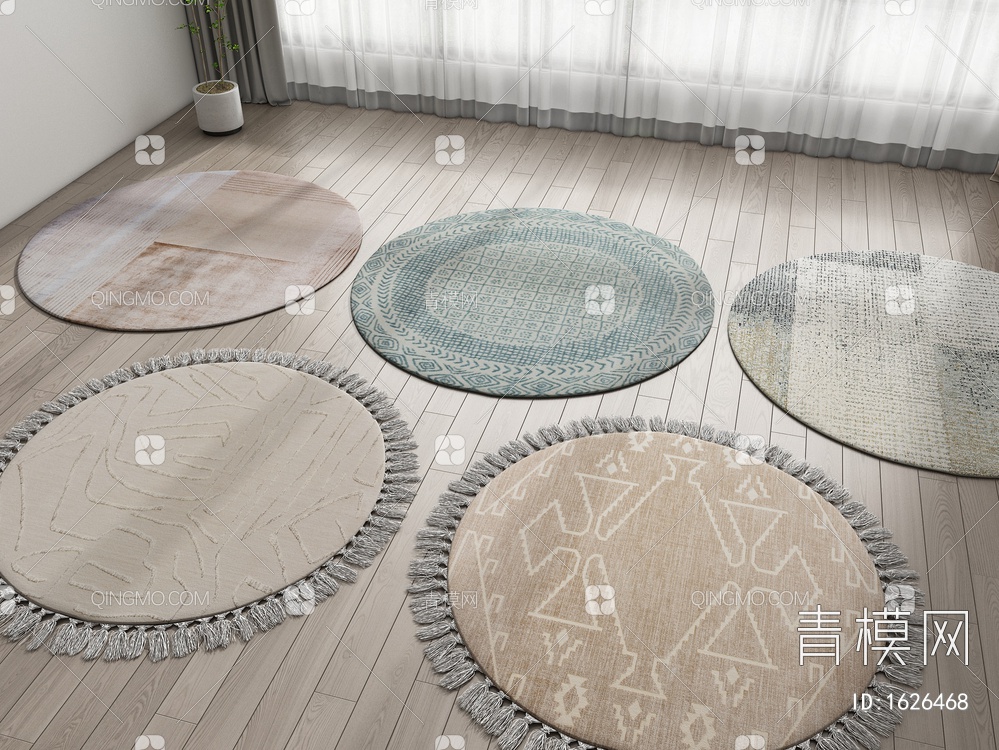 圆形地毯3D模型下载【ID:1626468】