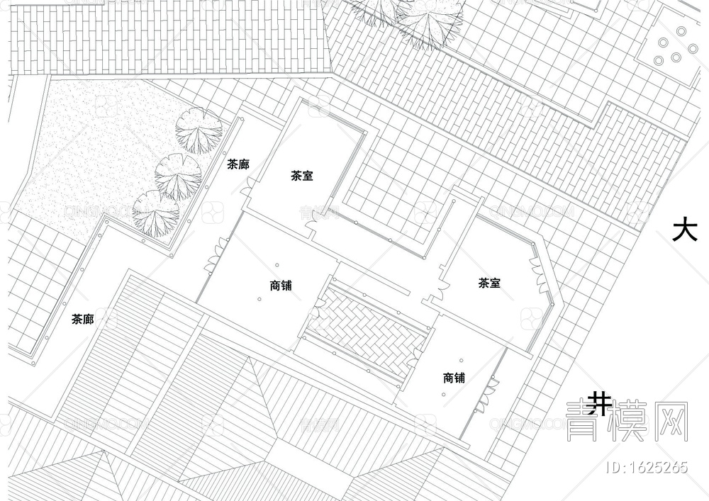古街规划平面图【ID:1625265】