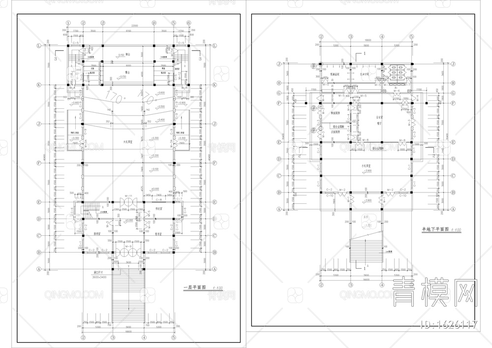 基督教会全套建筑cad图【ID:1626117】