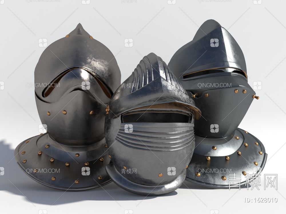 金属头盔3D模型下载【ID:1628010】