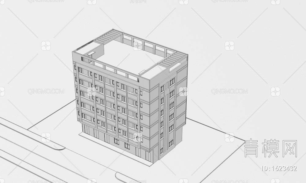 厂区宿舍3D模型下载【ID:1623432】