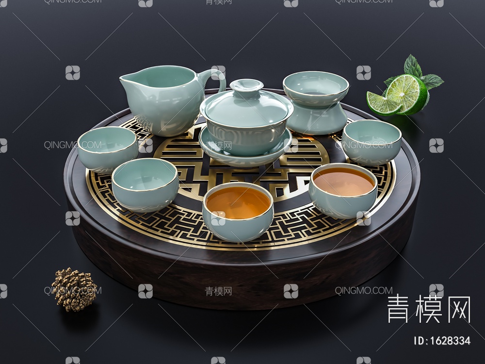 陶瓷茶具3D模型下载【ID:1628334】