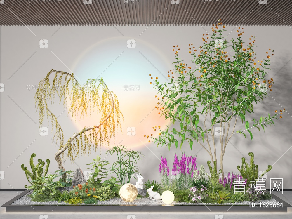 植物景观造景3D模型下载【ID:1628664】