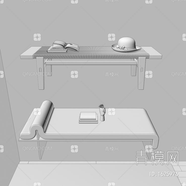 床尾凳3D模型下载【ID:1625976】