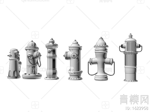 消防器材 消防栓3D模型下载【ID:1622958】