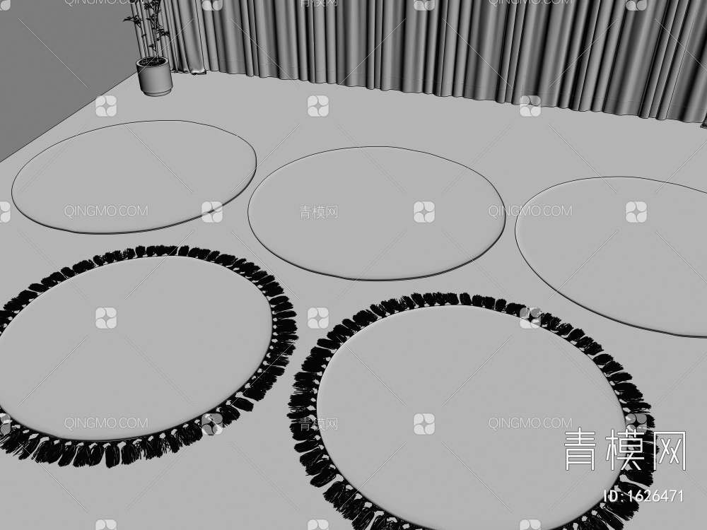 圆形地毯3D模型下载【ID:1626471】