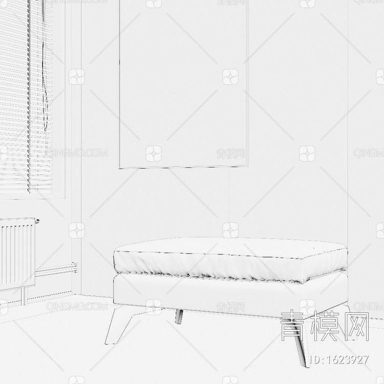 沙发凳 换鞋凳3D模型下载【ID:1623927】