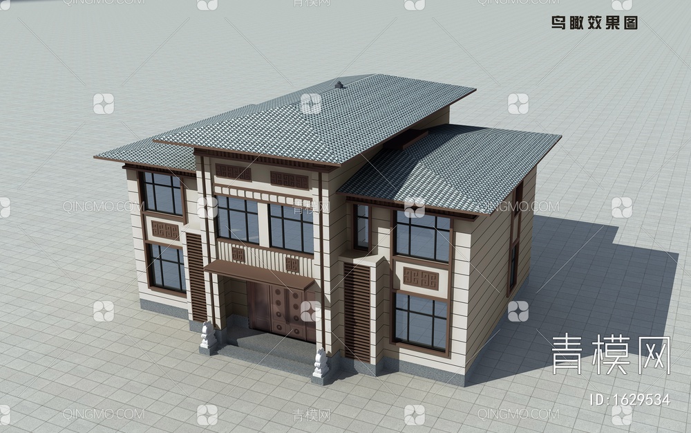 自建房别墅3D模型下载【ID:1629534】