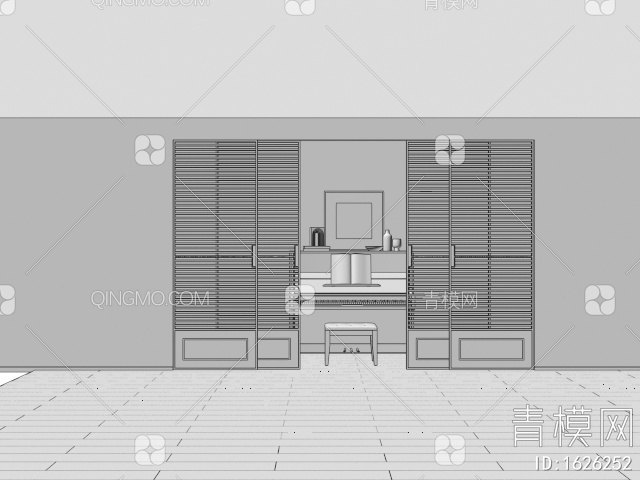 推拉门 多联移门 钢琴3D模型下载【ID:1626252】