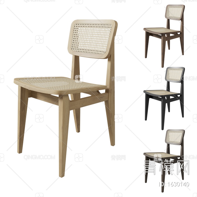 木质单椅  椅子3D模型下载【ID:1630140】