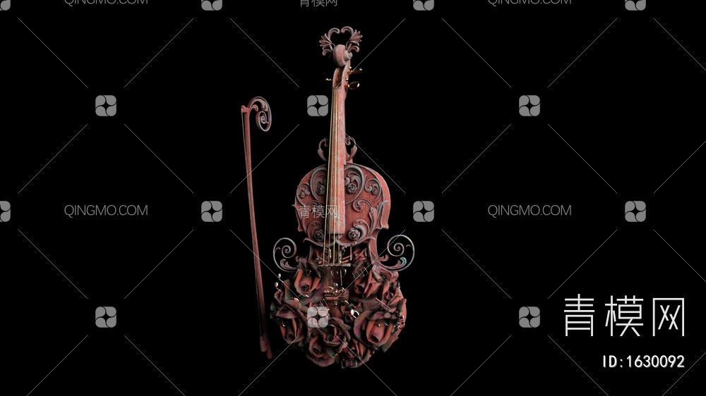 小提琴3D模型下载【ID:1630092】