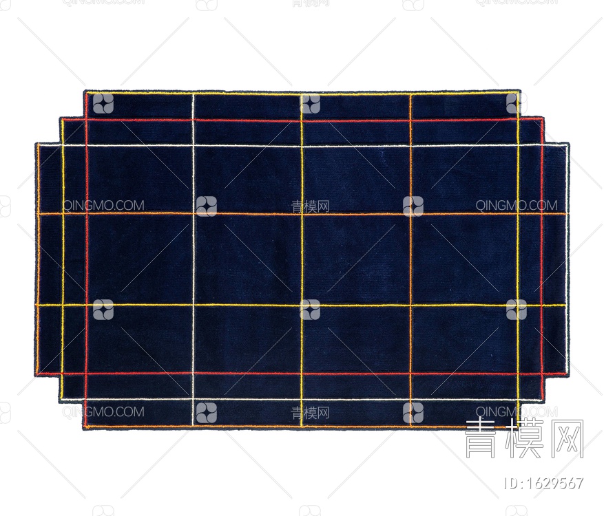 黑色彩色线条地毯贴图下载【ID:1629567】