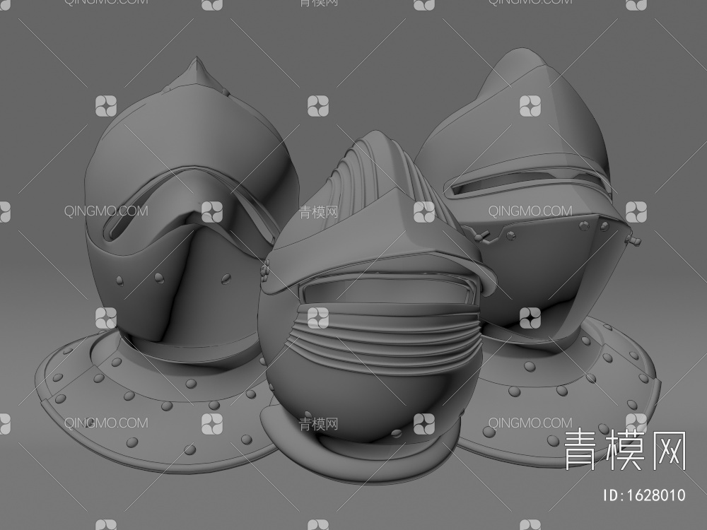 金属头盔3D模型下载【ID:1628010】