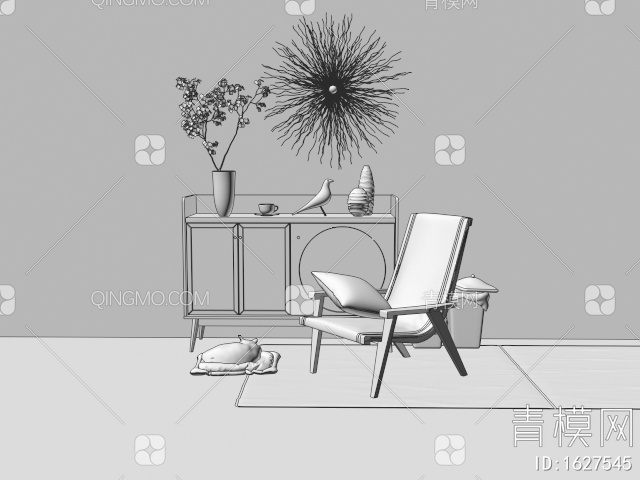 生活家具 休息家具椅子柜子3D模型下载【ID:1627545】