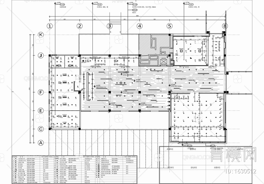 度假酒店接待大堂室内施工图 大堂吧 接待台 接待大厅【ID:1630512】