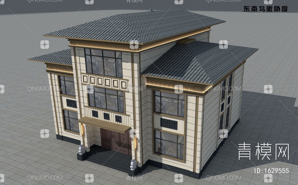 自建房 别墅3D模型下载【ID:1629555】