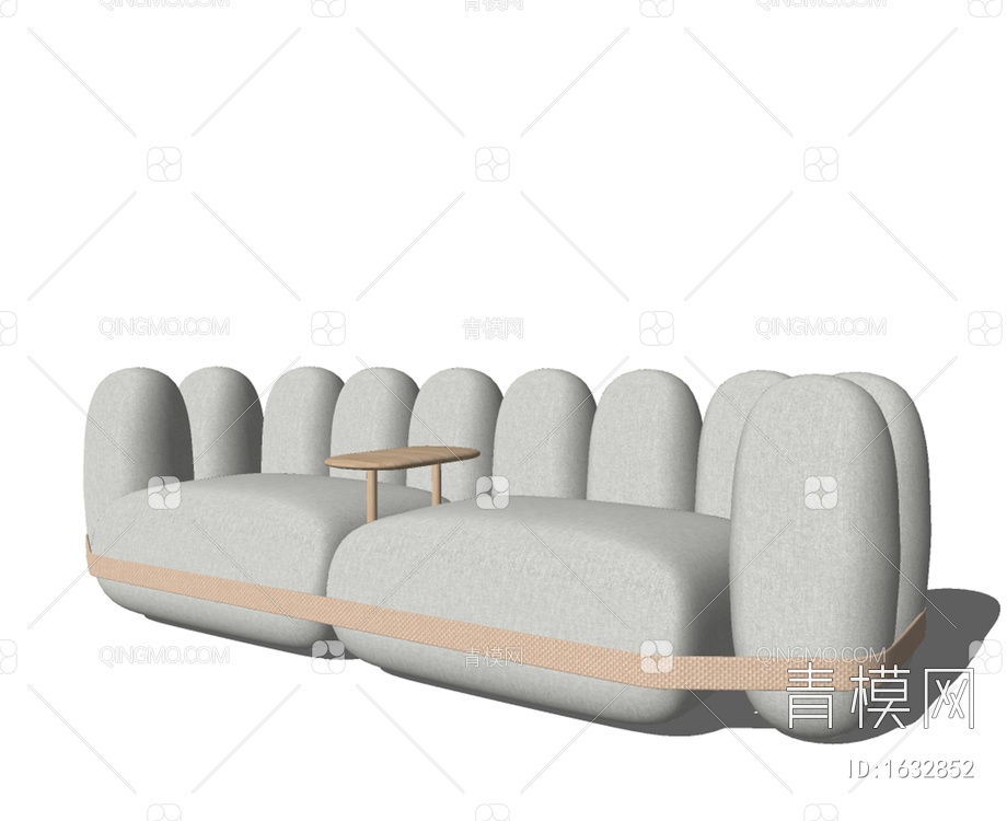 双人沙发 软体沙发SU模型下载【ID:1632852】