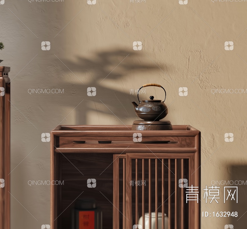 边柜 茶水柜 备餐柜3D模型下载【ID:1632948】