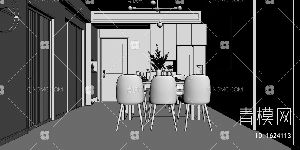 客餐厅3D模型下载【ID:1624113】