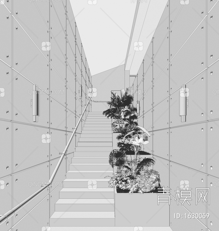 楼梯景观3D模型下载【ID:1630059】