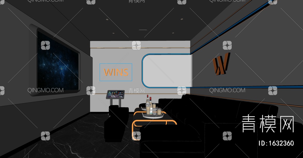 ktv包厢SU模型下载【ID:1632360】