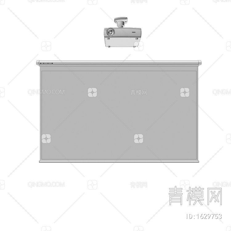 投影仪_投影布3D模型下载【ID:1629753】