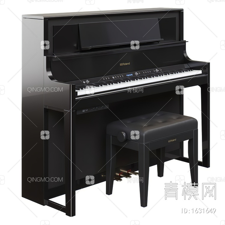 钢琴3D模型下载【ID:1631649】