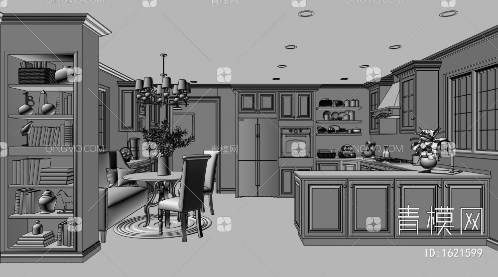 厨房3D模型下载【ID:1621599】