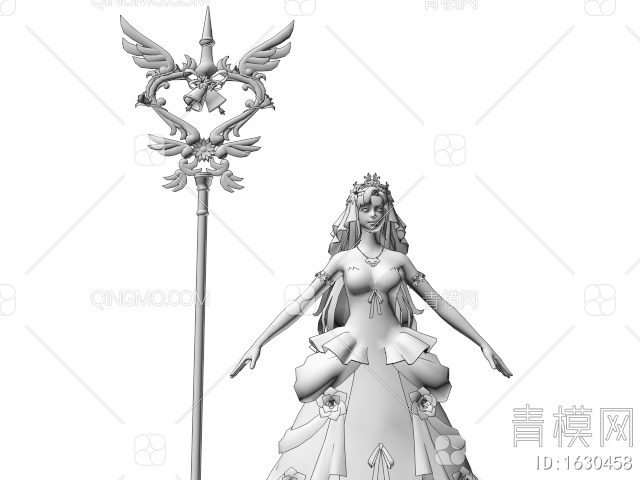 虚拟人物 公主殿下3D模型下载【ID:1630458】