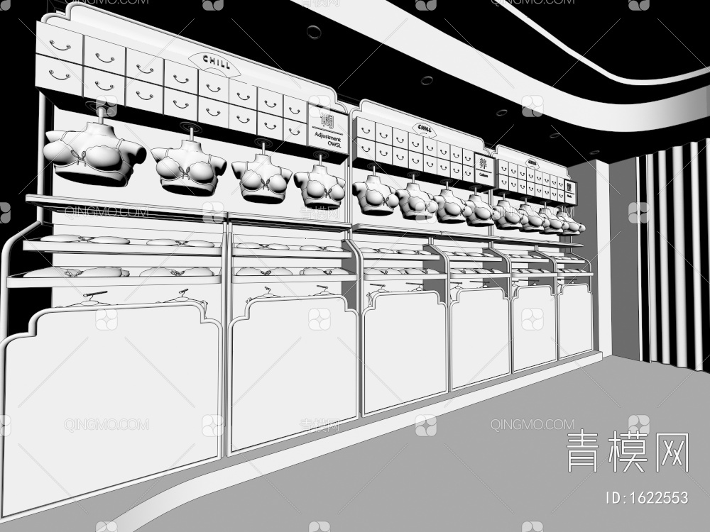 内衣店3D模型下载【ID:1622553】